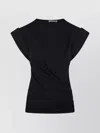 Isabel Marant Étoile Gz T-shirt With Cap Sleeves And Draped Detail In Black