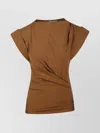 Isabel Marant Étoile Gz T-shirt With Draped Back Seam In Brown