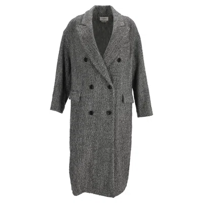 Isabel Marant Étoile Isabel Marant Etoile Habra Double-breasted Coat In Grey Wool In Gray