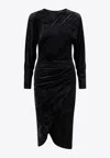 Isabel Marant Étoile Black Hadley Midi Dress In Black