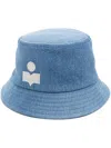 Isabel Marant Étoile Logo-print Bucket Hat In Blau