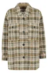 Isabel Marant Étoile Cappotto Harveli In Misto Poliestere Ricamato Donna In Green