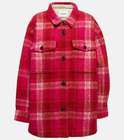 Isabel Marant Étoile Harveli Plaid Shirt In Fuchsia