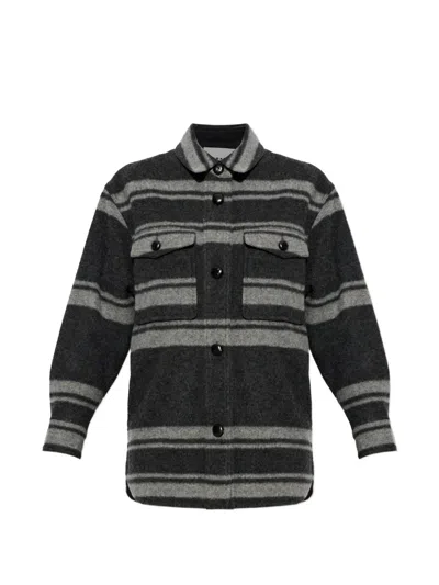 Isabel Marant Étoile Harveli Striped Shirt In Grey