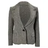 Isabel Marant Etoile Herringbone Blazer In Grey Polyester