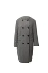 Isabel Marant Etoile Herringbone Coat In Grey Wool In Grey