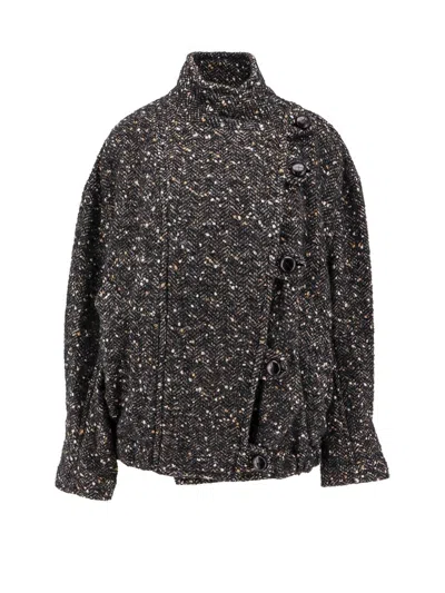 Isabel Marant Étoile Hanis Pleat Detailed Coat In Multi