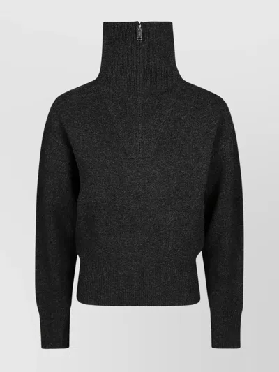 ISABEL MARANT ÉTOILE HIGH NECK KNITWEAR WITH RIBBED CUFFS AND HEM