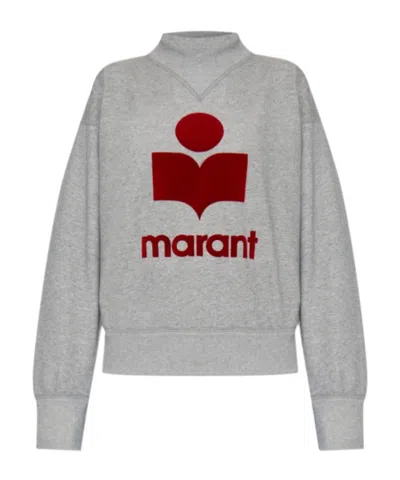 Isabel Marant Étoile High-necked Long-sleeved Hoodie In Gray