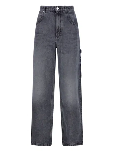 Isabel Marant Étoile High-rise Cargo Jeans In Grey