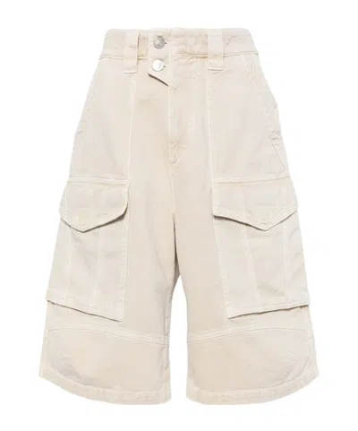 Isabel Marant Étoile High-rise Cargo Shorts In White