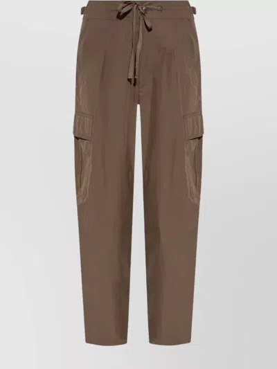 Isabel Marant Étoile High Waist Cotton Blend Trousers In Green