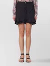 Isabel Marant Étoile High Waist Ruffled Hem Short Length Skirt In Black