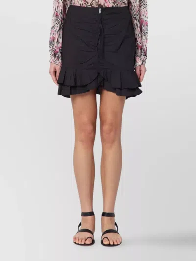 ISABEL MARANT ÉTOILE HIGH WAIST RUFFLED HEM SHORT LENGTH SKIRT