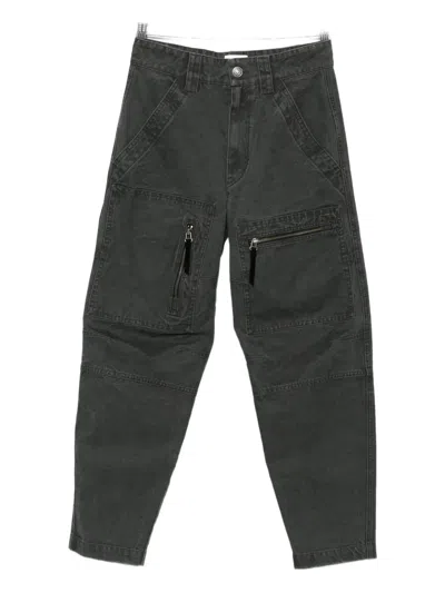 Isabel Marant Étoile High-waisted Cargo Trousers In Gray