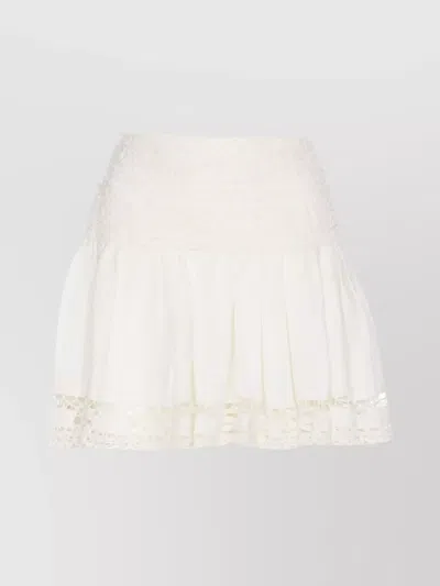 Isabel Marant Étoile High-waisted Lace Mini Skirt With Embroidered Detail In White