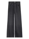 Isabel Marant Étoile High-waisted Wide-leg Jeans In Black