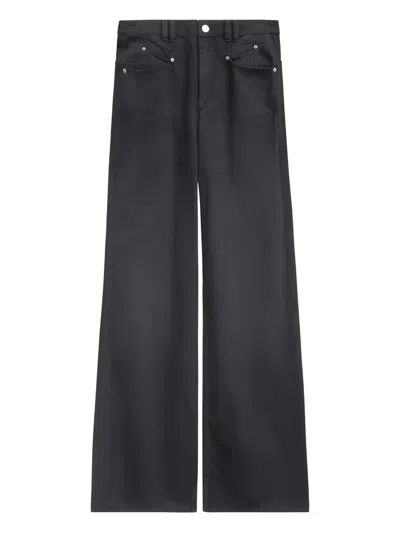 Isabel Marant Étoile High-waisted Wide-leg Jeans In Black