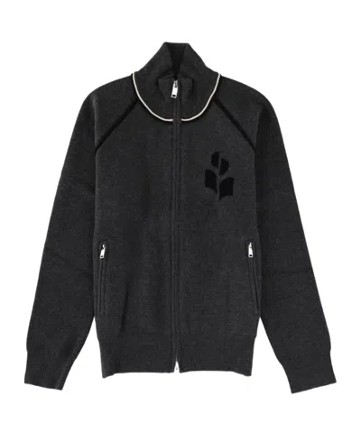 Isabel Marant Étoile High-neck Knitted Cardigan In Multi