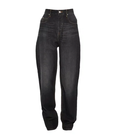 Isabel Marant Étoile High-rise Curved Jeans In Black