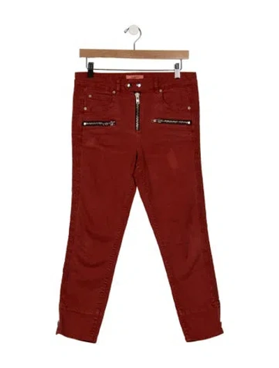 Pre-owned Isabel Marant Étoile High-rise Skinny Leg Jeans In Red