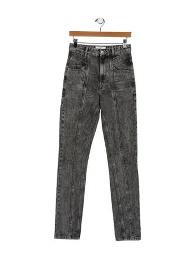 Pre-owned Isabel Marant Étoile High-rise Straight Leg Jeans In Black