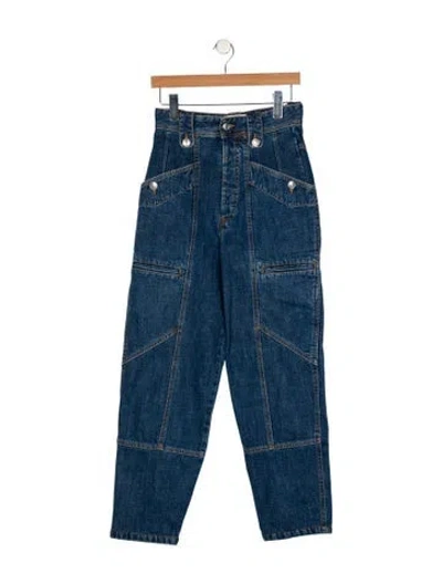 Pre-owned Isabel Marant Étoile High-rise Straight Leg Jeans In Blue