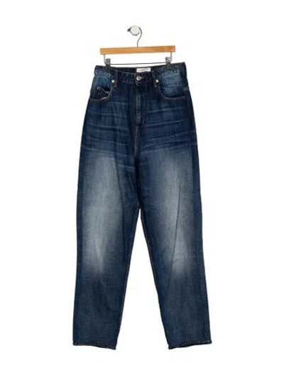 Pre-owned Isabel Marant Étoile High-rise Straight Leg Jeans In Blue