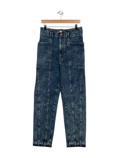 Pre-owned Isabel Marant Étoile High-rise Straight Leg Jeans In Blue