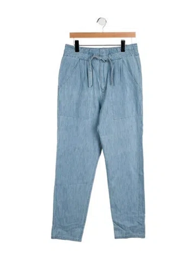 Pre-owned Isabel Marant Étoile High-rise Straight Leg Jeans In Blue