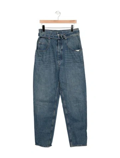Pre-owned Isabel Marant Étoile High-rise Straight Leg Jeans In Blue