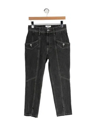 Pre-owned Isabel Marant Étoile High-rise Straight Leg Jeans In Gray
