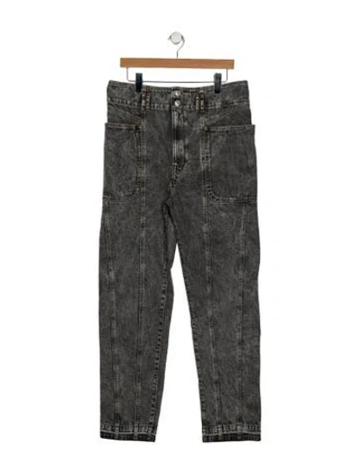 Pre-owned Isabel Marant Étoile High-rise Straight Leg Jeans In Gray