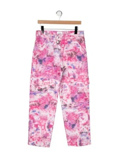 Pre-owned Isabel Marant Étoile High-rise Straight Leg Jeans In Pink