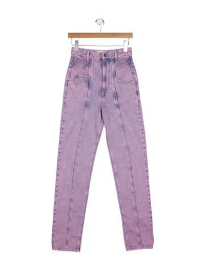 Pre-owned Isabel Marant Étoile High-rise Straight Leg Jeans W/ Tags In Purple