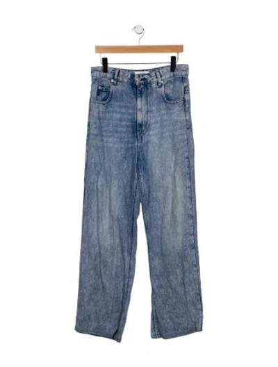 Pre-owned Isabel Marant Étoile High-rise Wide Leg Jeans In Blue