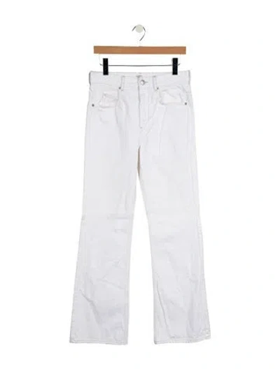 Pre-owned Isabel Marant Étoile High-rise Wide Leg Jeans In White