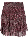 Isabel Marant Étoile Naomi Organic Cotton Floral-print Miniskirt In Pink
