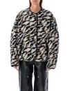 Isabel Marant Étoile Black & Beige Himala Reversible Jacket In Black Beige