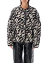 Isabel Marant Étoile Black & Beige Himala Reversible Jacket In Multi