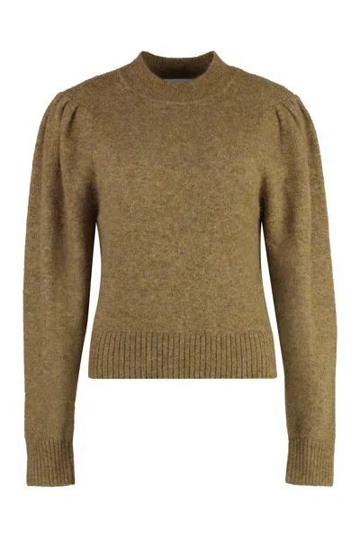 Isabel Marant Étoile Honey Wool-blend Crew-neck Jumper In Brown