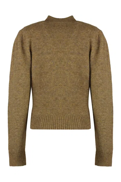 Isabel Marant Étoile Isabel Marant Etoile Honey Wool-blend Crew-neck Sweater In Brown