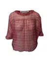 Isabel Marant Étoile Isabel Marant Etoile Honeycomb Blouse In Red Silk In Red