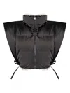 Isabel Marant Étoile Black Reversible Nylon And Faux Fur Hoodiali Vest In Black
