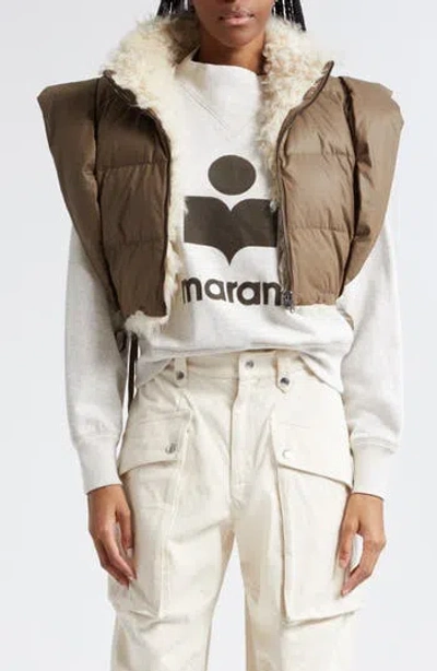 Isabel Marant Étoile Hoodiali Vest In Khaki