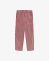 Isabel Marant Étoile Onyta Corduroy Pants In Pink