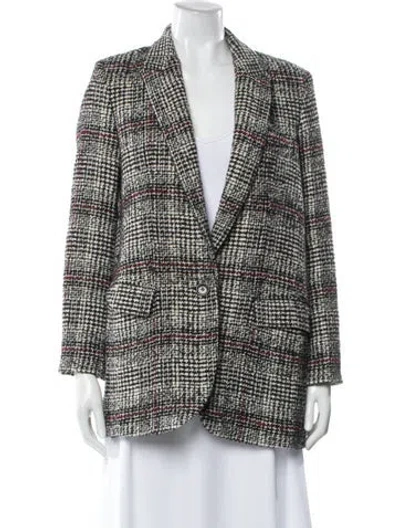 Pre-owned Isabel Marant Étoile Houndstooth Print Blazer In Black