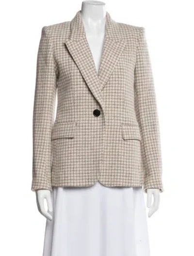 Pre-owned Isabel Marant Étoile Houndstooth Print Blazer In Neutral