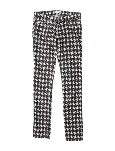 Pre-owned Isabel Marant Étoile Houndstooth Print Skinny Leg Pants In Multi