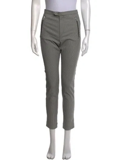 Pre-owned Isabel Marant Étoile Houndstooth Print Straight Leg Pants In Grey